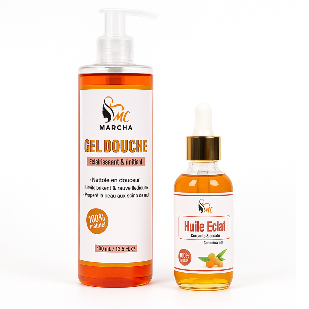 gel douche huile eclat